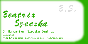 beatrix szecska business card